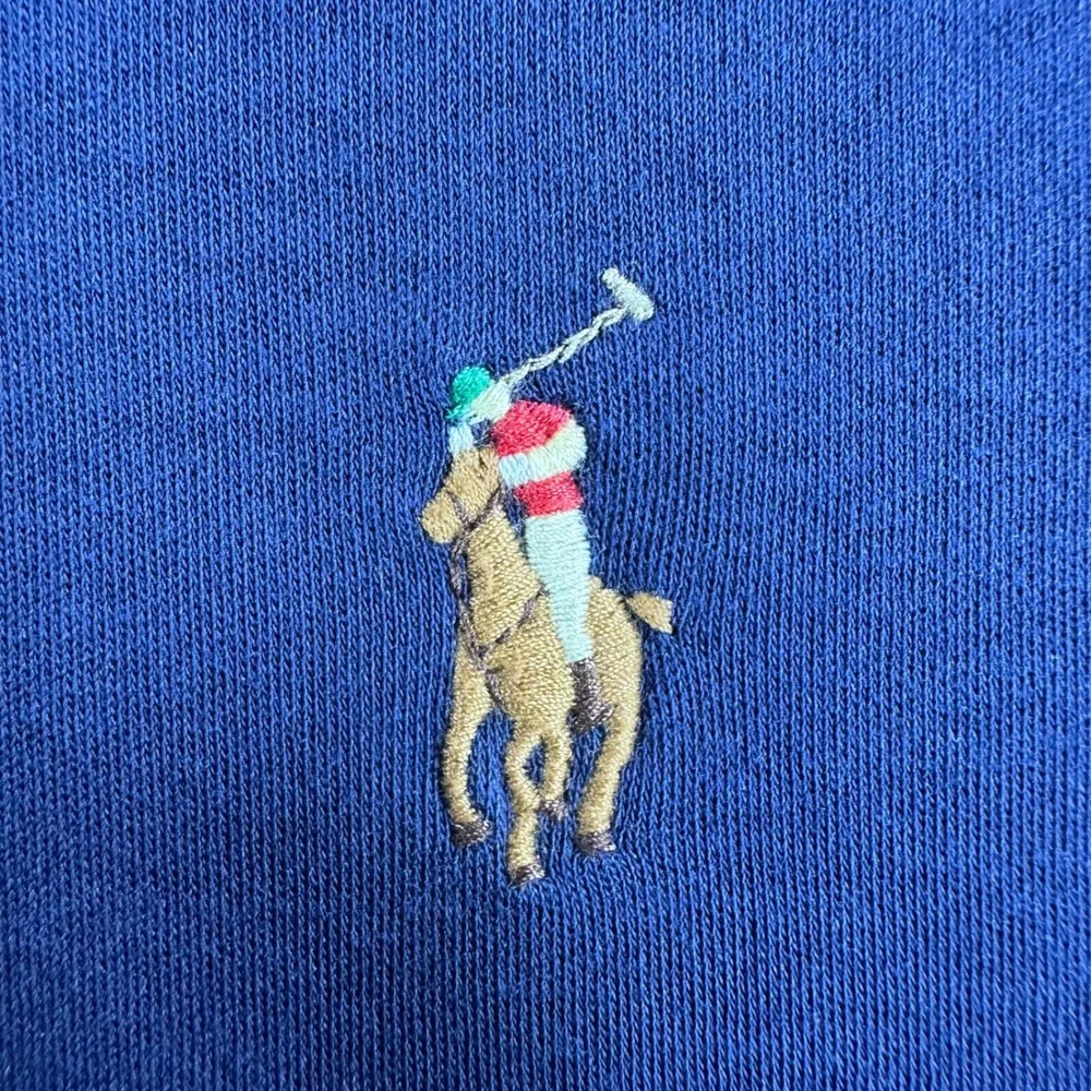 Polo Ralph Lauren Polo Shirt Mens LG Large Navy Blue Classic Fit Cotton Jersey